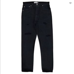 Re/Done Black High Rise Ankle Crop Levi’s Sz 25
